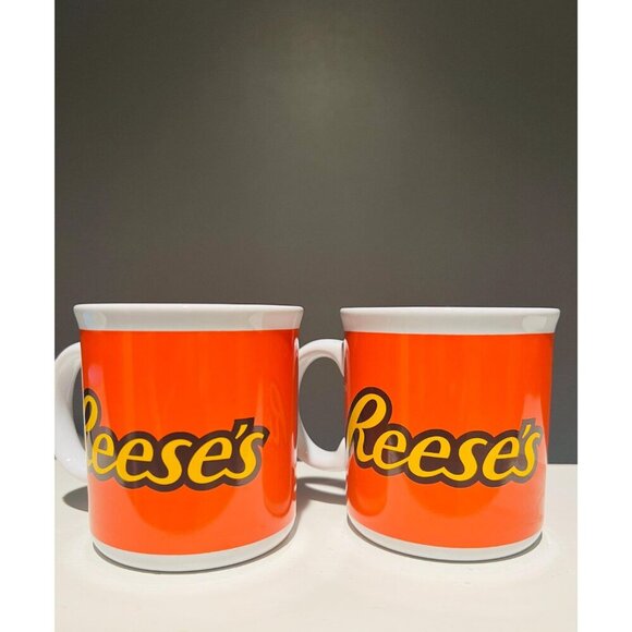 Vintage Galerie Reese’s Mugs – Set of 2 | Peanut Butter Cup Coffee Cups | 90s - Picture 5 of 8